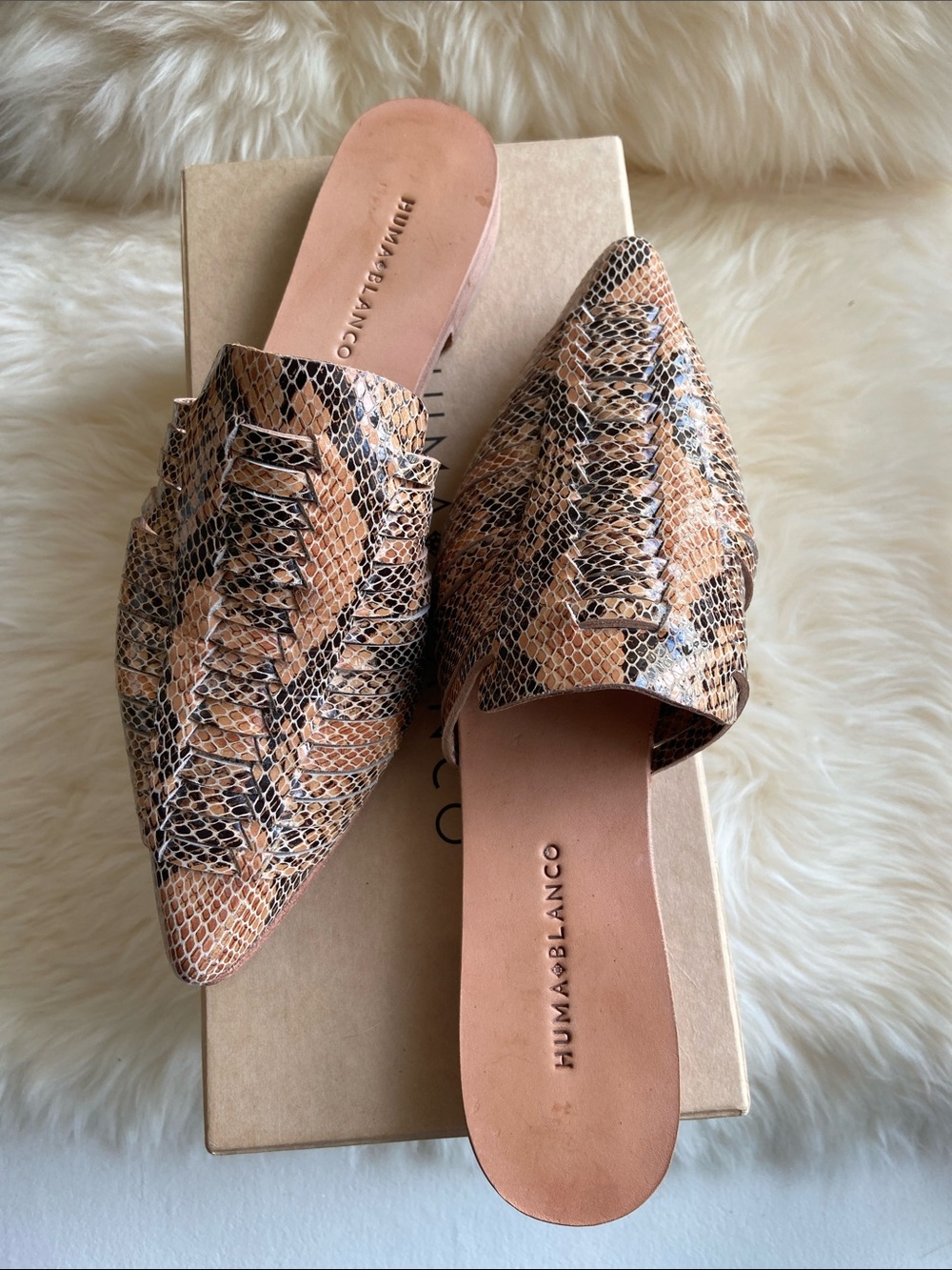 Huma Blanco mules 38/7.5